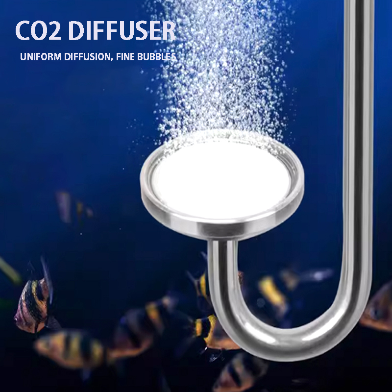 Aquarium Plants Book - Aquarium CO2 Nebulizer Aluminum Alloy+Ceramic Plate+Suction