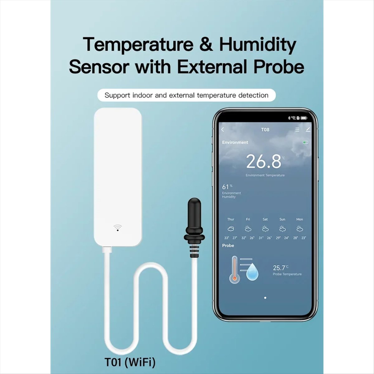 A64I Tuya WiFi Temperature Hum - огляд і ціна Planted Aquarium Temperature