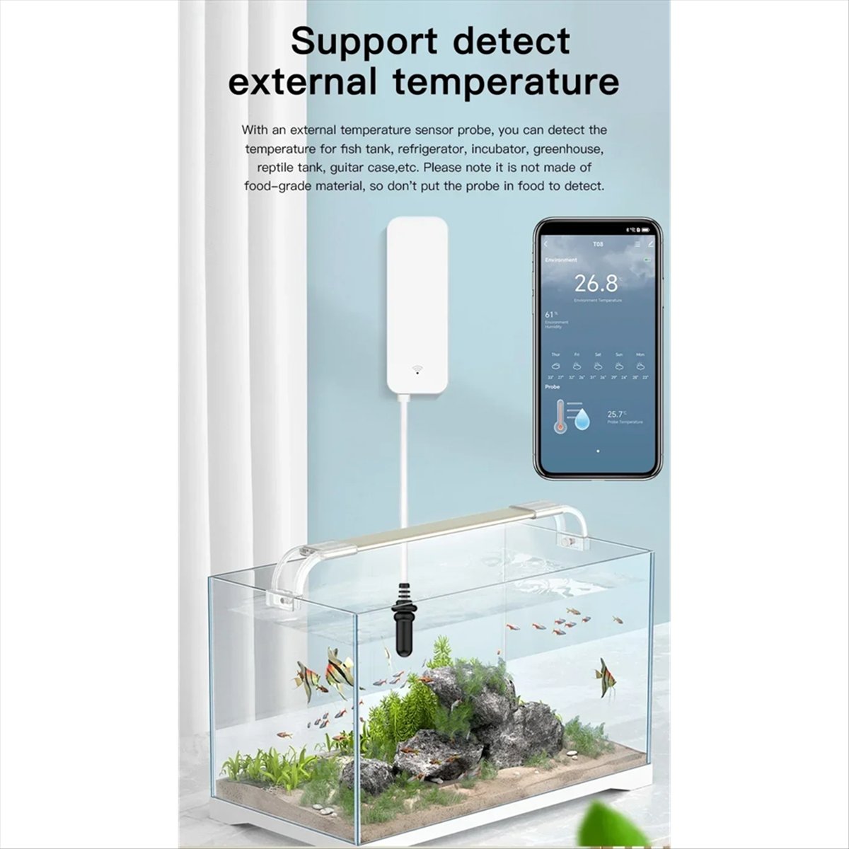 A64I Tuya WiFi Temperature Hum - огляд і ціна Planted Aquarium Temperature