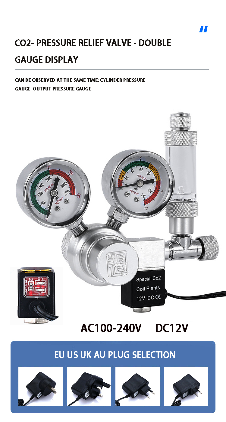 Aquarium CO2 Regulator Solenoi - огляд і ціна Planted Aquarium Parameters