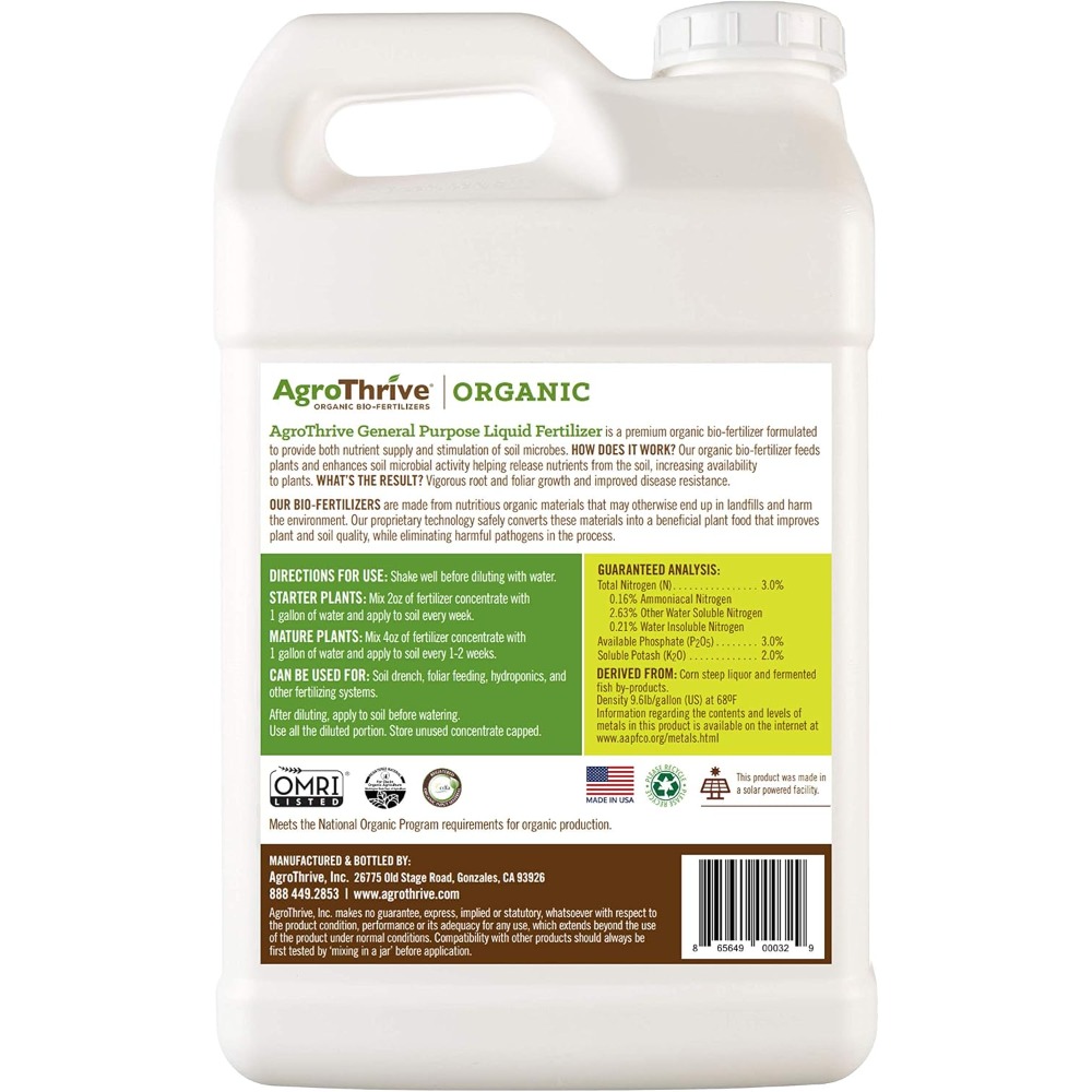 AgroThrive All Purpose Organic - огляд і ціна Liquid Fertilizer All In